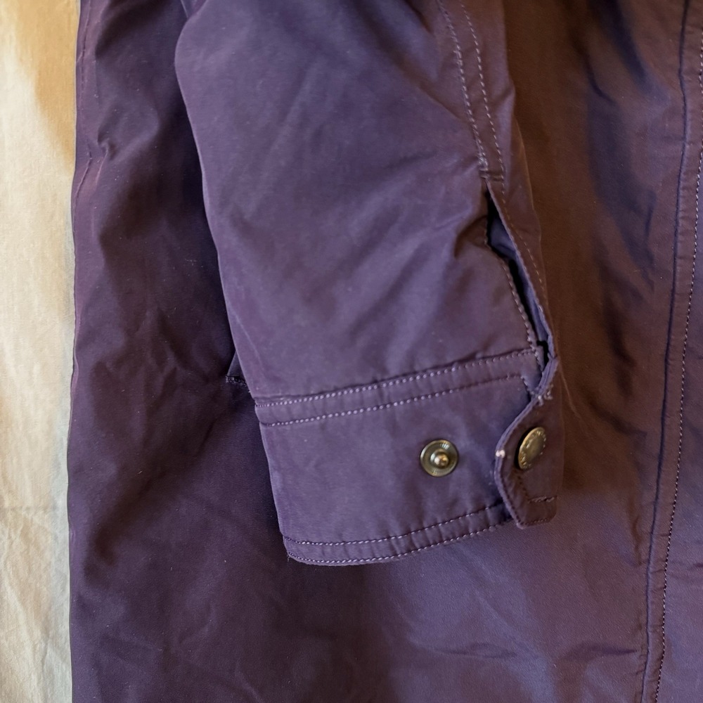 Lands End Down Coat Womens Small 6-8 Insulated Long Parka Jacket Purple - Picture 4 of 16
